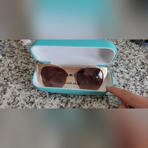 Kate Spade EUC rose gold glitter cat eye Sunglasses